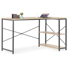 Computerbureau 120X72X70 Cm Kleurig Zwart en eiken
