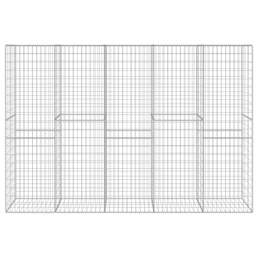 Schanskorfmuur Met Deksel 300X50X200 Cm Gegalvaniseerd Staal
