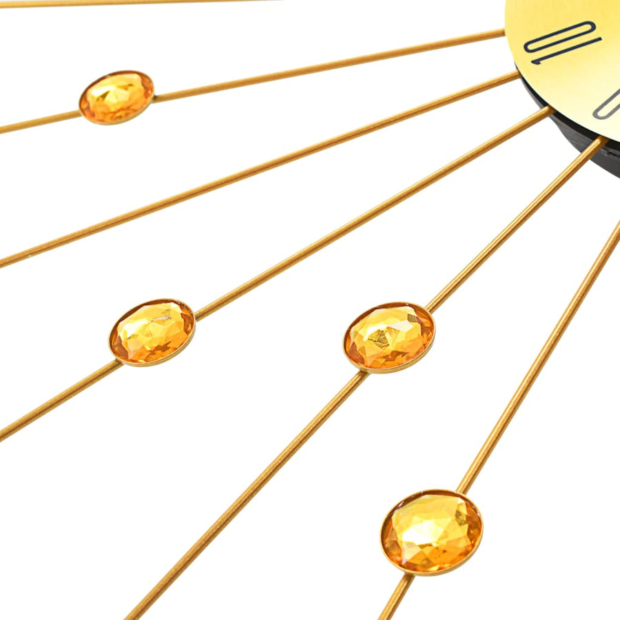 Wandklok Metaal Goudkleurig 70 cm Goud with nummer