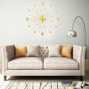 Wandklok 70 cm metaal goud