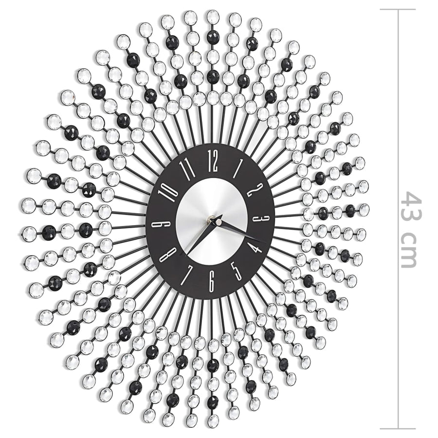 Wandklok Metaal 43 cm Zwart
