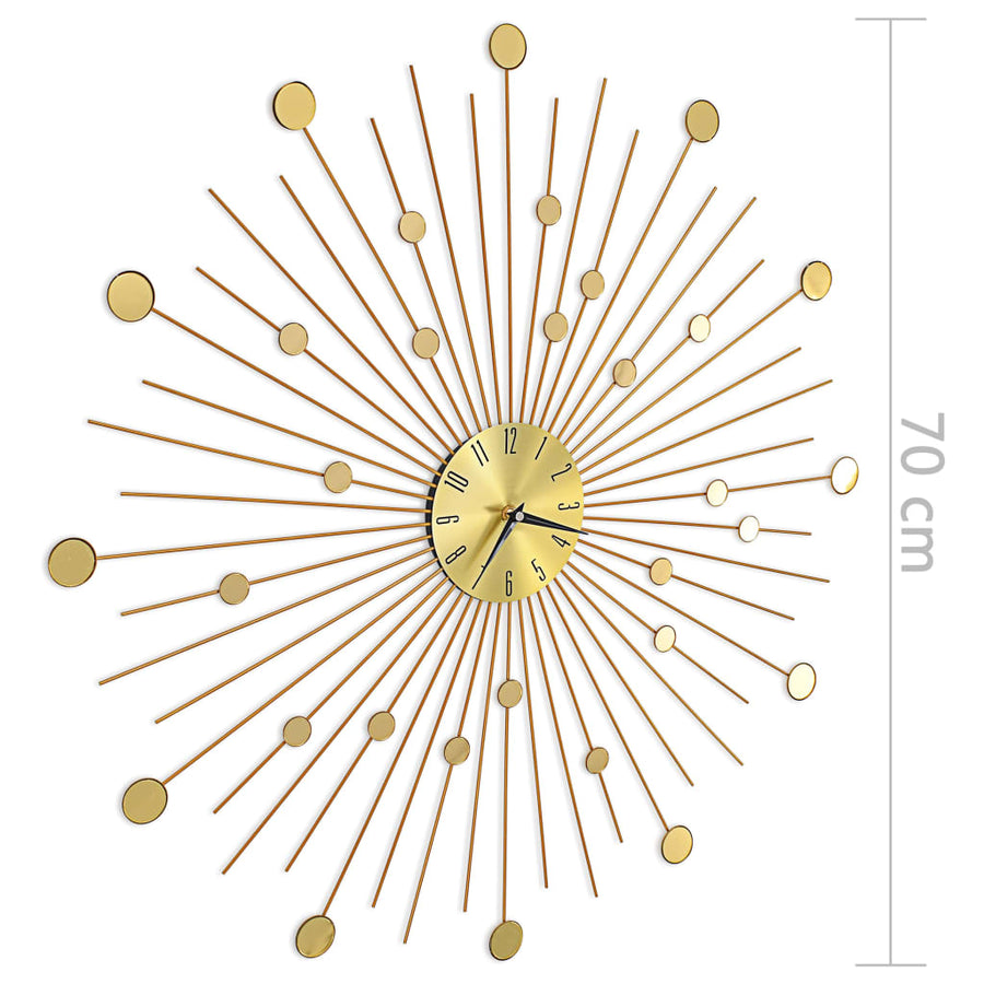 Wandklok Metaal Kleurig 70 cm Goud