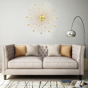 Wandklok 70 cm metaal goud