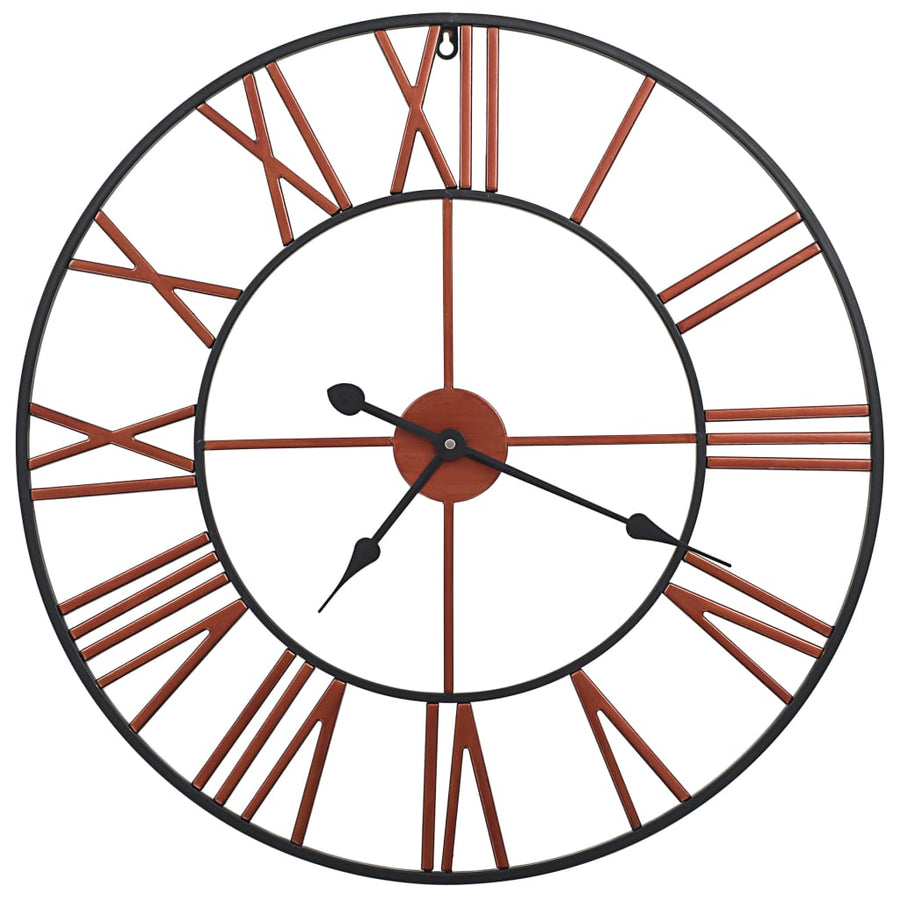 Wandklok Metaal 58 cm Rood