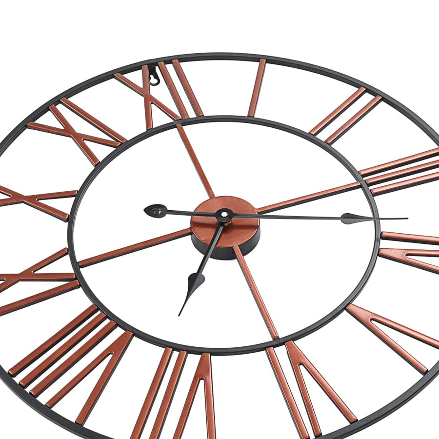 Wandklok Metaal 58 cm Rood