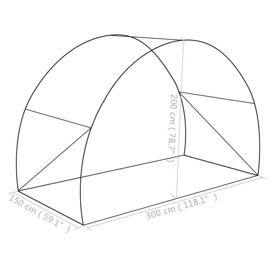 Kas 4,5 m² 300x150x200 cm