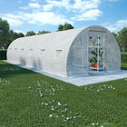 Tuinkas 900x300x200 cm wit PE-mesh staal
