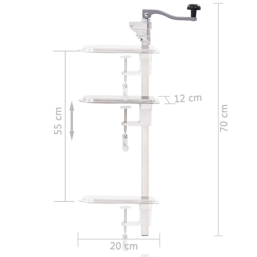 Blikopener 70 Cm Aluminium En Roestvrij Staal Zilverkleurig