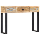 Wandtafel 110x30x76 cm massief mangohout met lades
