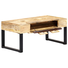Salontafel Cassettestijl 100X52X45 Cm Massief Mangohout