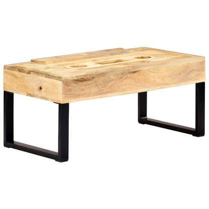 Salontafel Cassettestijl 100X52X45 Cm Massief Mangohout