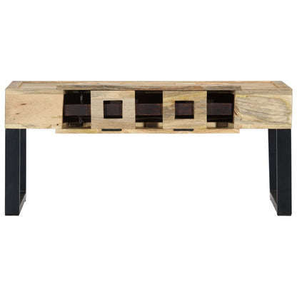 Salontafel Cassettestijl 100X52X45 Cm Massief Mangohout