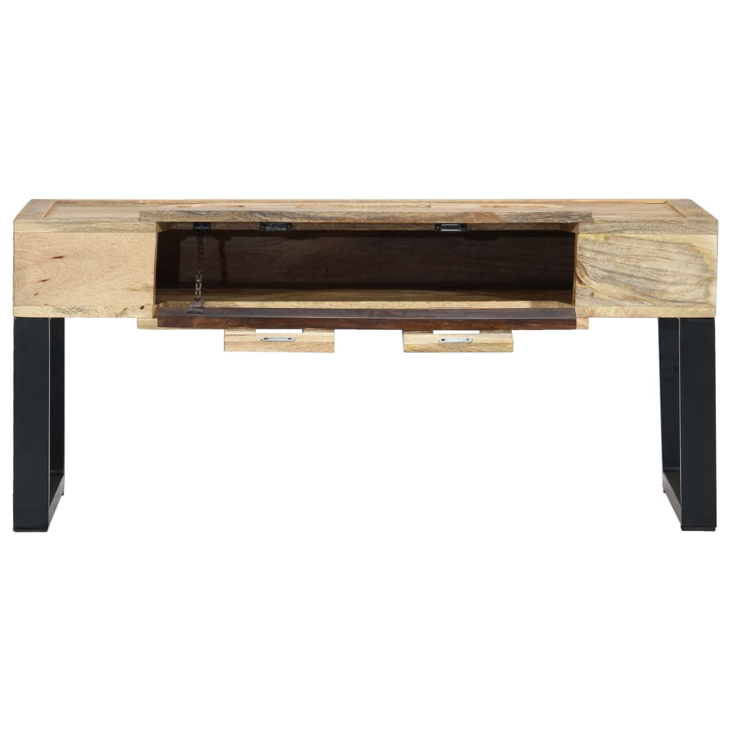 Salontafel Cassettestijl 100X52X45 Cm Massief Mangohout