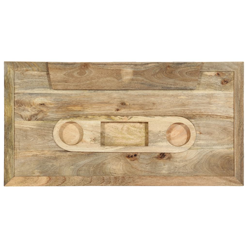 Salontafel Cassettestijl 100X52X45 Cm Massief Mangohout