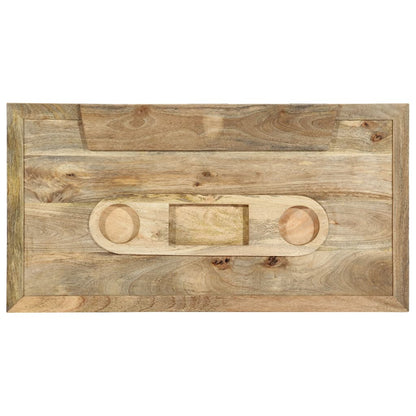 Salontafel Cassettestijl 100X52X45 Cm Massief Mangohout