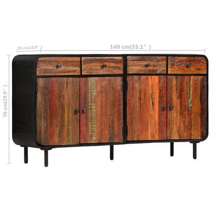 Dressoir 140X35X76 Cm Massief Gerecycled Hout
