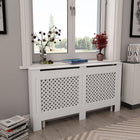 Radiator cover 152x19x81.5 cm MDF white