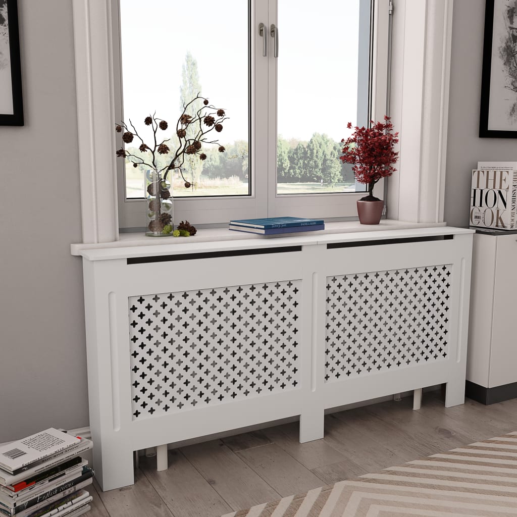 Radiatorombouw 72X9X8,5 Cm Mdf 1 172 x 19 x 81.5 cm Wit