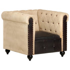 Fauteuil Chesterfield-Stijl Echt Leer Bruin