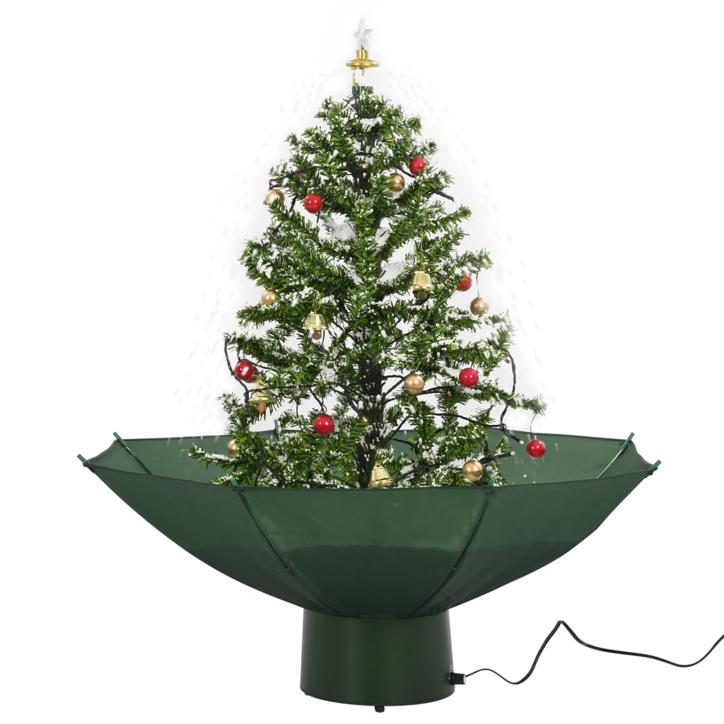 Kerstboom Sneeuwend Met Paraplubasis 75 Cm 75 x 60 cm Groen