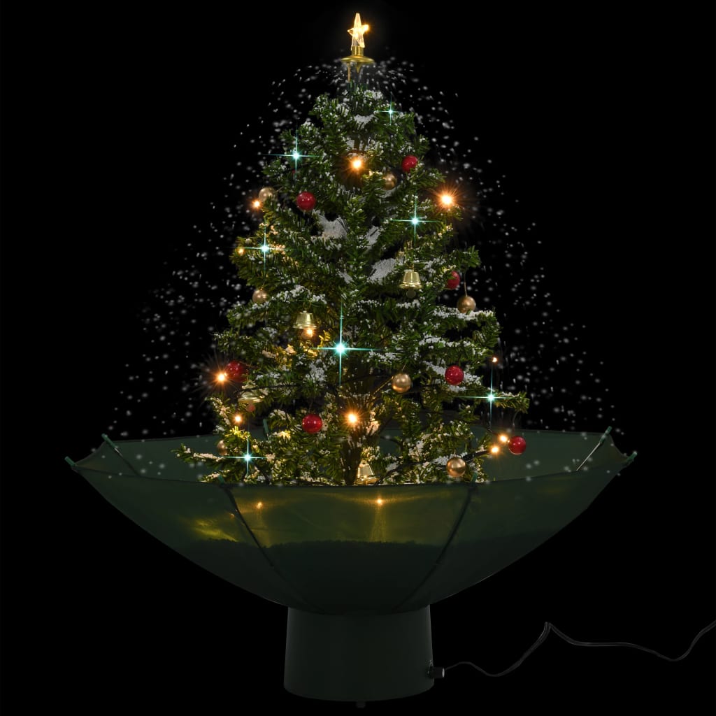 Kerstboom Sneeuwend Met Paraplubasis 75 Cm 75 x 60 cm Groen