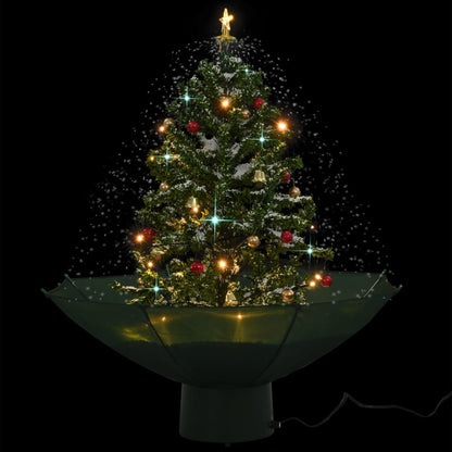Kerstboom Sneeuwend Met Paraplubasis 75 Cm 75 x 60 cm Groen