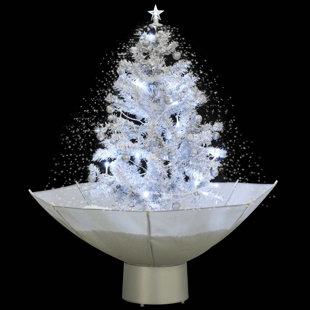 Kerstboom Sneeuwend Met Paraplubasis 75 Cm 75 x 60 cm Wit