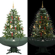 Kerstboom 140 cm groen sneeuwend met paraplubasis