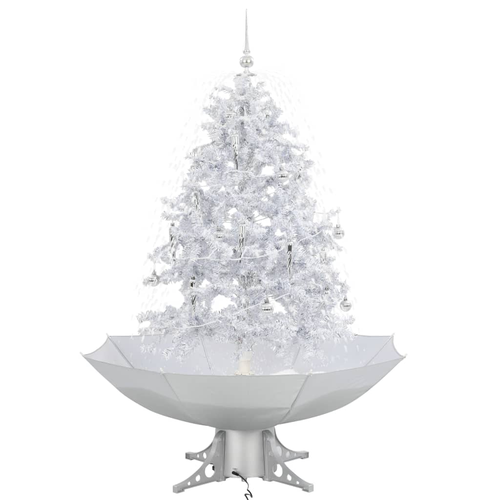 Kerstboom Sneeuwend Met Paraplubasis 40 Cm 140 x 95 cm Wit