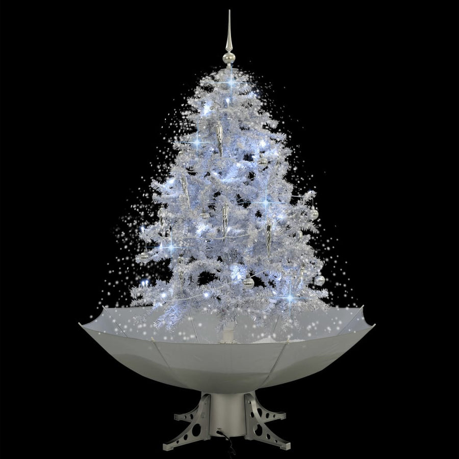 Kerstboom Sneeuwend Met Paraplubasis 40 Cm 140 x 95 cm Wit