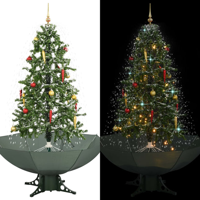 Kerstboom Sneeuwend Met Paraplubasis 70 Cm 170 x 105 cm Groen