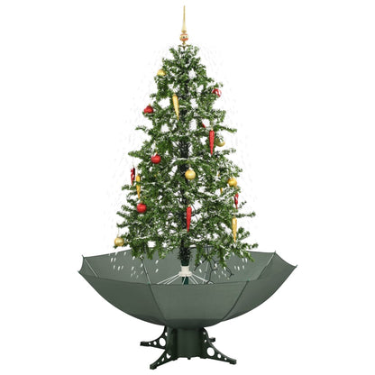 Kerstboom Sneeuwend Met Paraplubasis 70 Cm 170 x 105 cm Groen