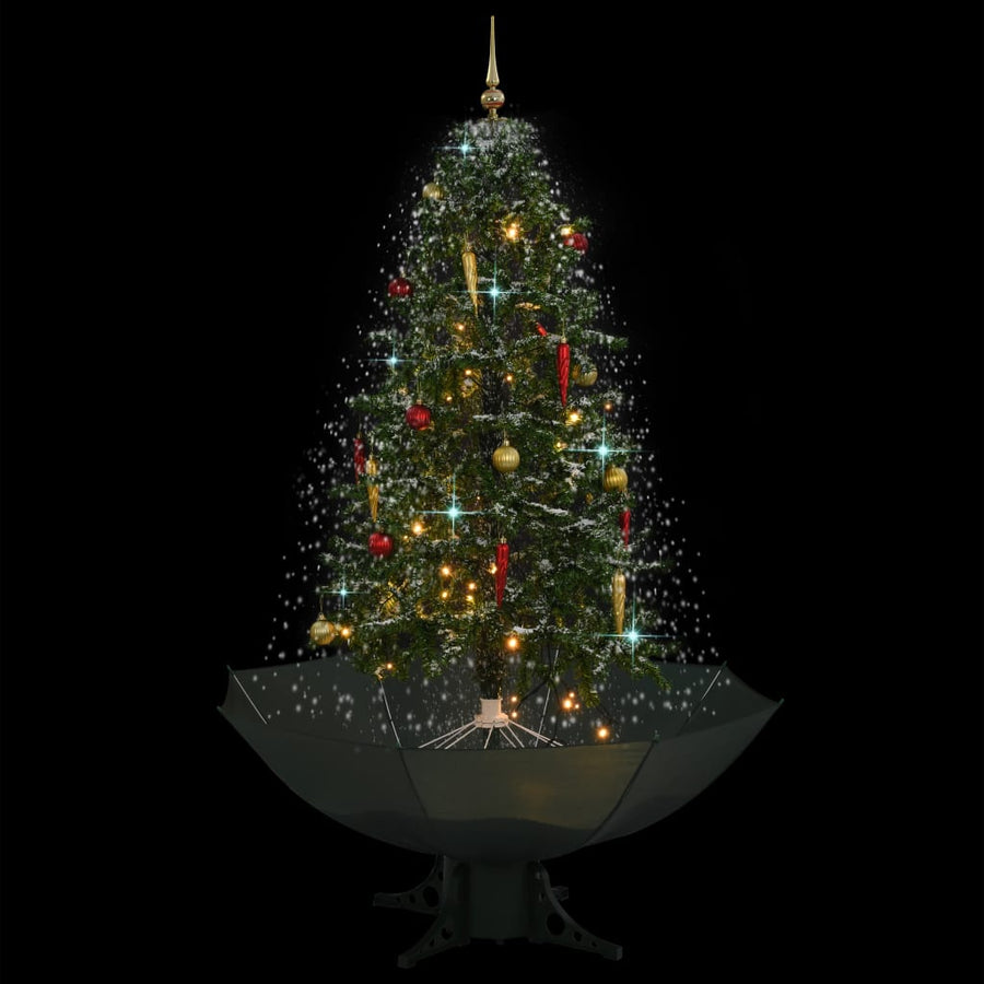 Kerstboom Sneeuwend Met Paraplubasis 70 Cm 170 x 105 cm Groen