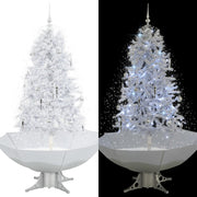 Kerstboom sneeuwend 170 cm wit paraplubasis
