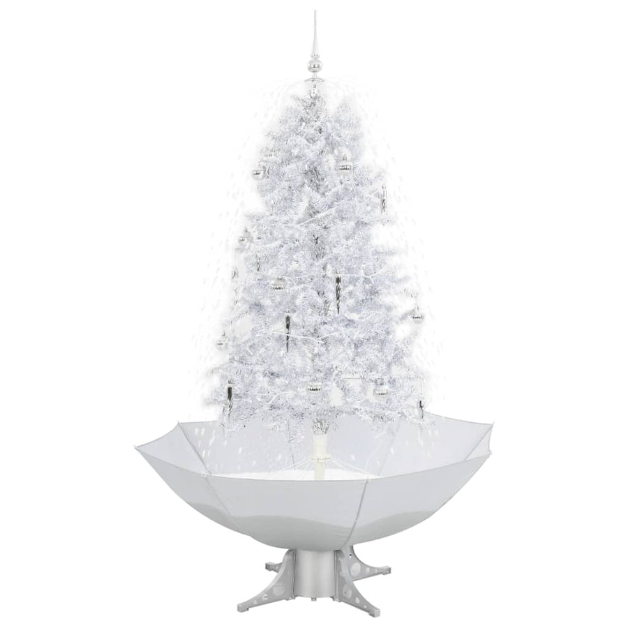 Kerstboom Sneeuwend Met Paraplubasis 70 Cm 170 x 105 cm Wit
