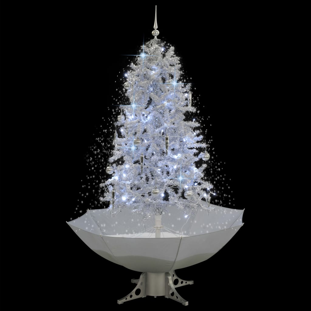 Kerstboom Sneeuwend Met Paraplubasis 70 Cm 170 x 105 cm Wit