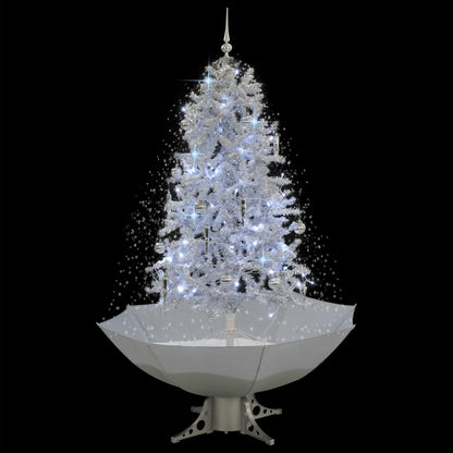 Kerstboom Sneeuwend Met Paraplubasis 70 Cm 170 x 105 cm Wit