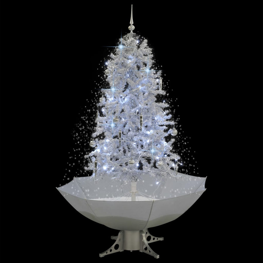 Kerstboom Sneeuwend Met Paraplubasis 70 Cm 170 x 105 cm Wit
