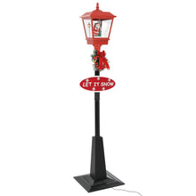 Straatlantaarn Met Kerstman Led 180 Cm