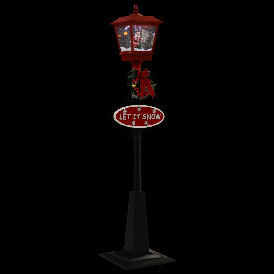 Straatlantaarn met kerstman LED 180 cm
