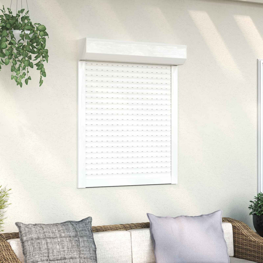 Roljaloezie Wit 70 x 100 cm Aluminium en Polyurethaan