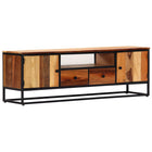 Tv-meubel 120x30x40 cm gerecycled hout staal