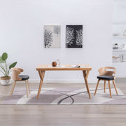 Eetkamerstoelen 2 st gebogen hout kunstleer zwart lichtbruin