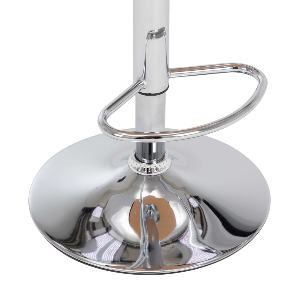 Barkrukken Gebogen Hout En Kunstleer Zwart en lichtbruin