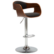 Stool bentwood and fabric grey