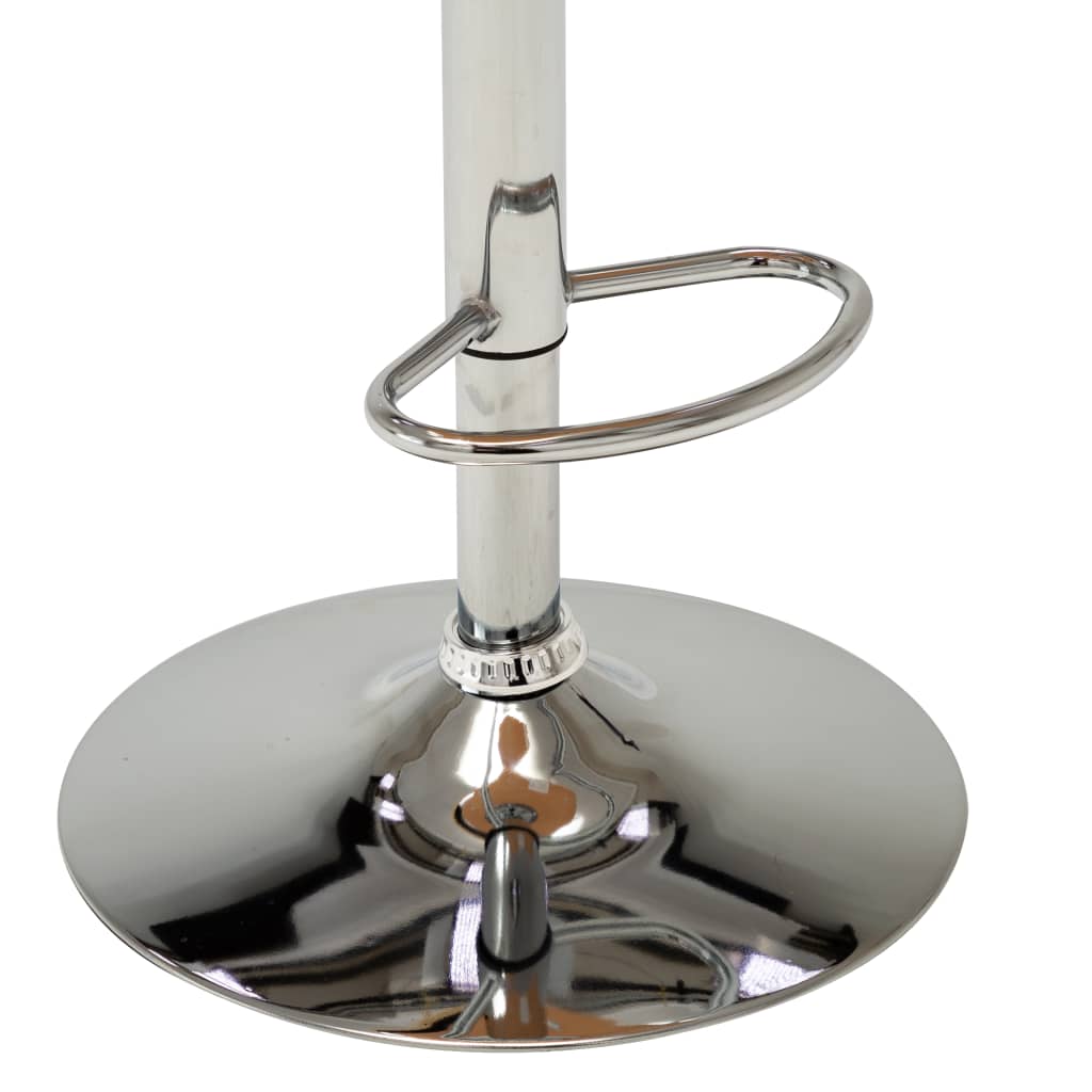 Barkruk Gebogen Hout En Kunstleer 1 Zwart en lichtbruin