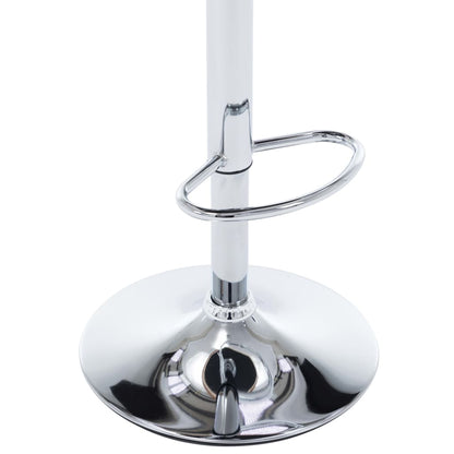 Barkrukken Kunstleer En Gebogen Hout Zwart en lichtgrijs