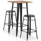 3-piece Black Steel Bar Set