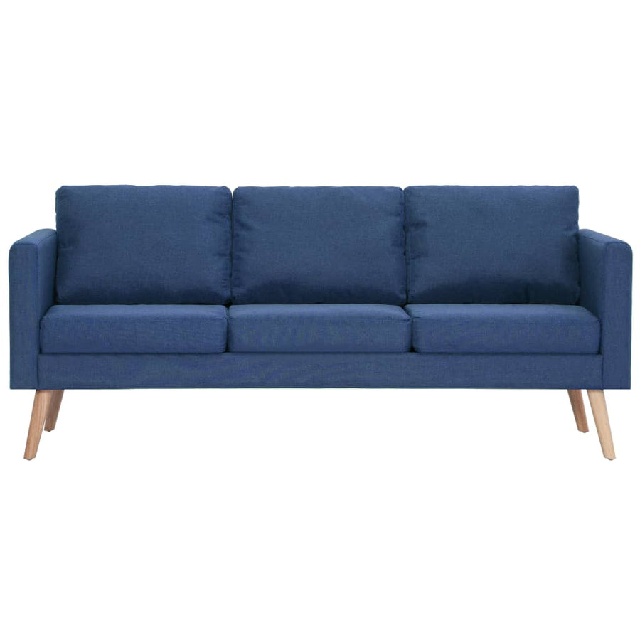 2-Delig Bankstel Stof Blauw 2-zits + 3-zits