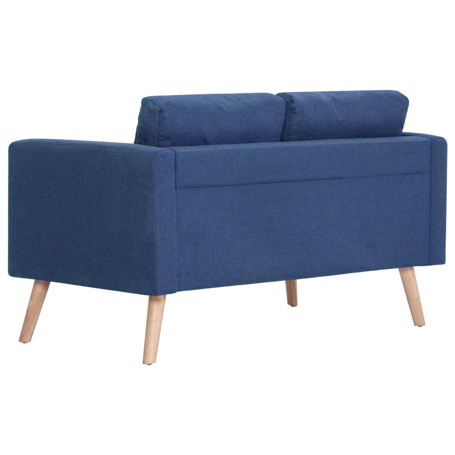 2-Delig Bankstel Stof Blauw 2-zits + 3-zits